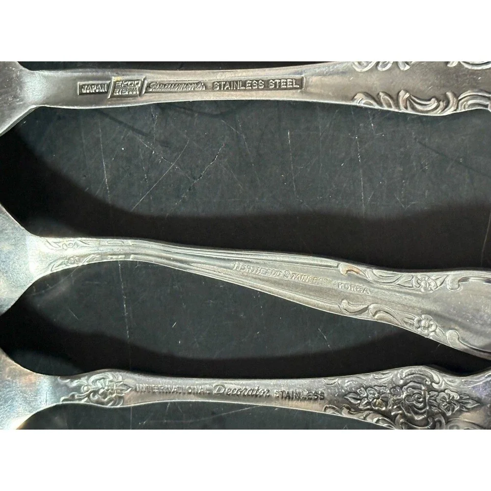 Mixed Stainless Steel Flatware Lot Vintage Replacement Spoons Forks Knives